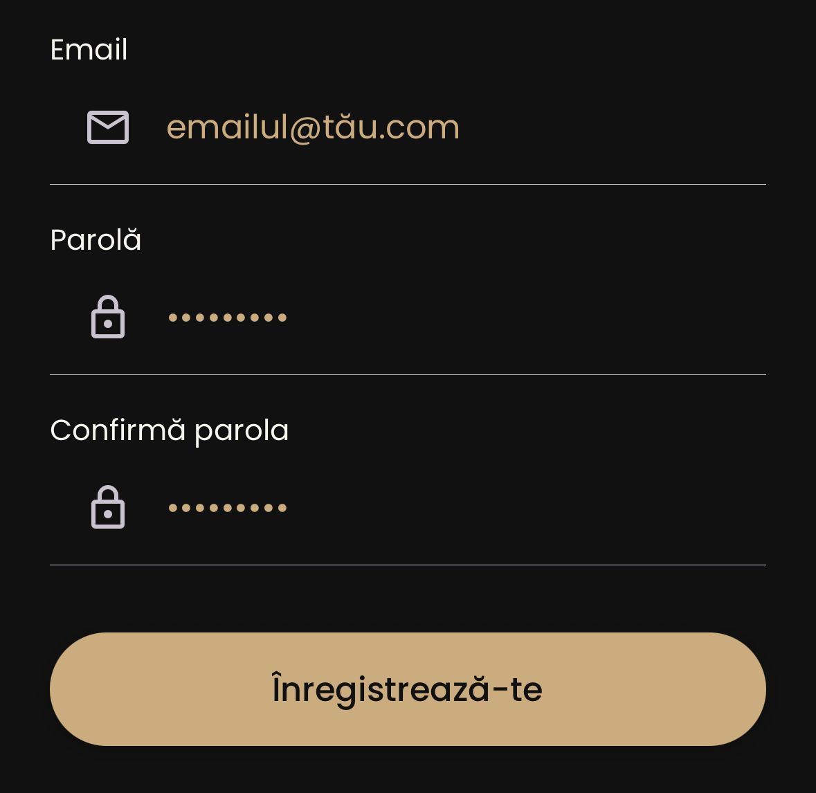 Crează cont Nuvio aplicație de programări